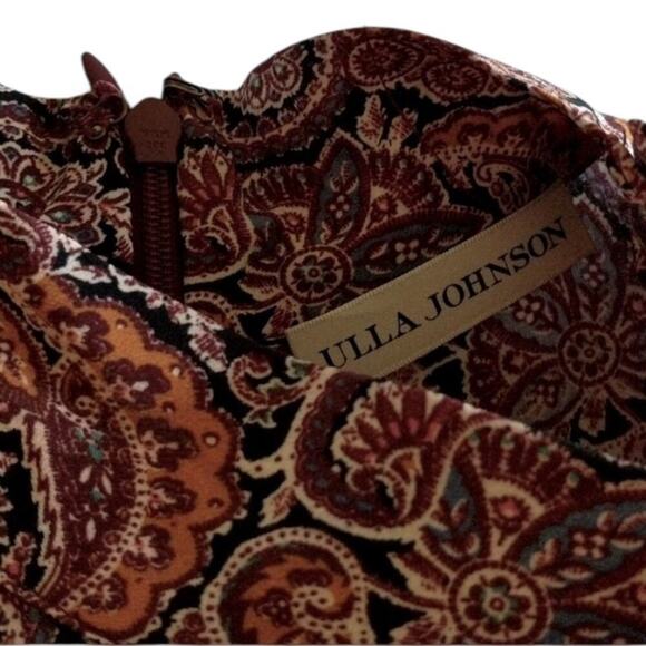 Ulla Johnson Whimsical Silk Reema Dress Goldenrod Paisley | Size 4 - Picture 14 of 16